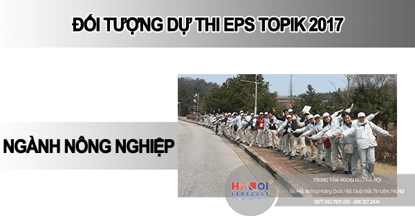 Danh sách các Huyện được thi ngành Nông Nghiệp EPS TOPIK 2017