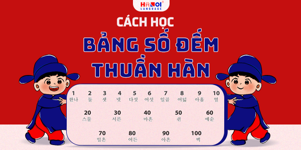 Cách học bảng số đếm Thuần Hàn chi tiết nhất