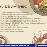 Từ mới chủ đề ẩm thực trong tiếng Trung