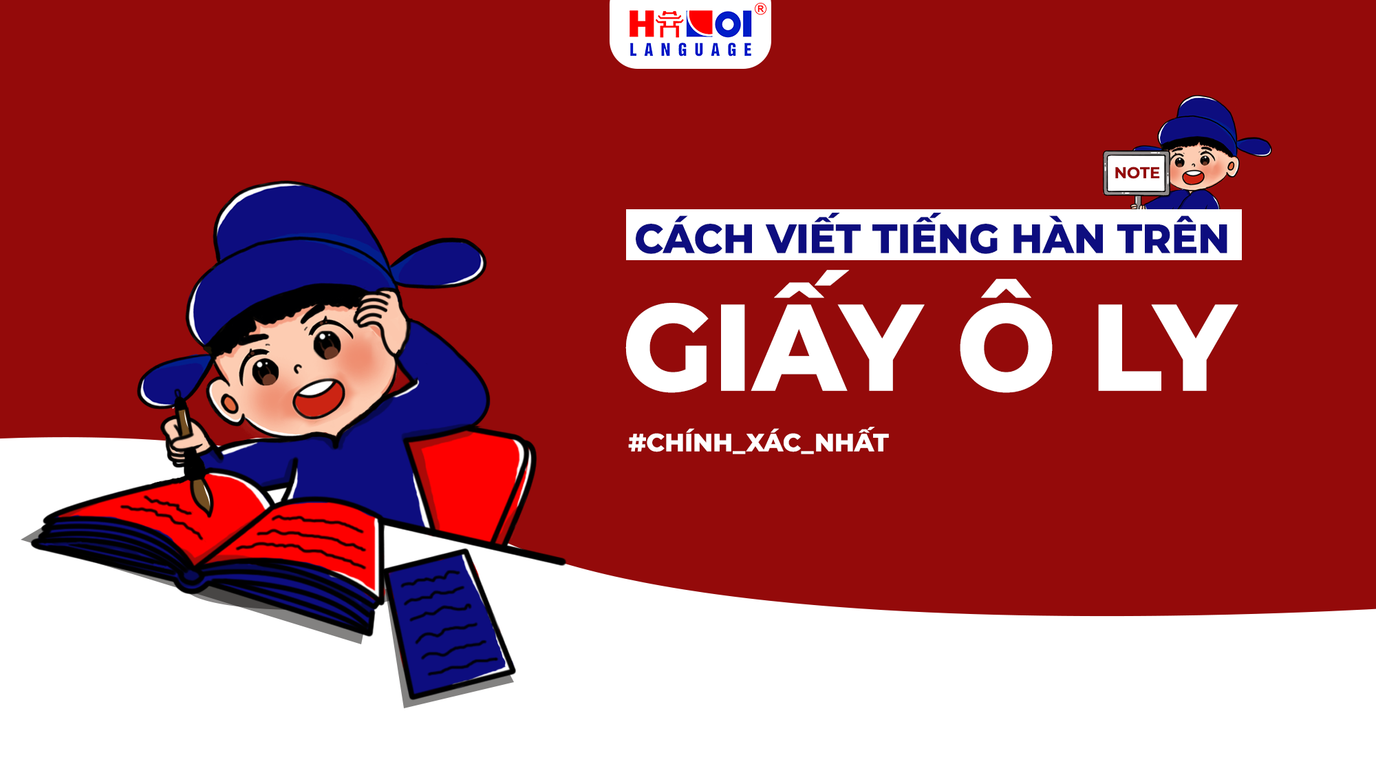 Học ngay cách viết tiếng Hàn trên giấy ô ly chính xác nhất