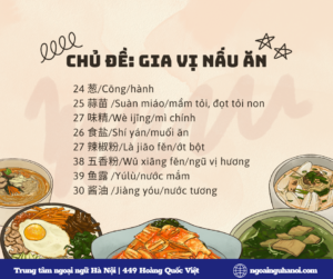 Từ mới chủ đề gia vị nấu ăn trong tiếng Trung 4