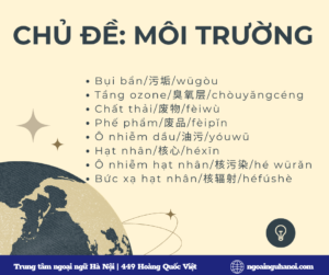Từ mới chủ đề môi trường trong tiếng Trung 3
