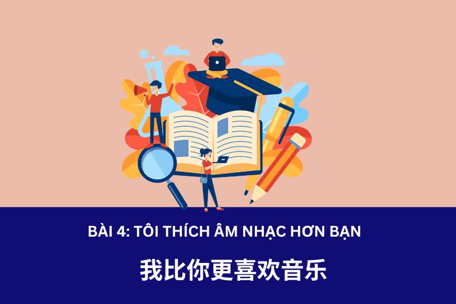 Giáo trình hán ngữ 3 – Bài 1: 我比你更喜欢音乐 – Tôi thích âm nhạc hơn bạn  Giáo trình hán ngữ 3 – Bài 1: 我比你更喜欢音乐 – Tôi thích âm nhạc hơn bạn